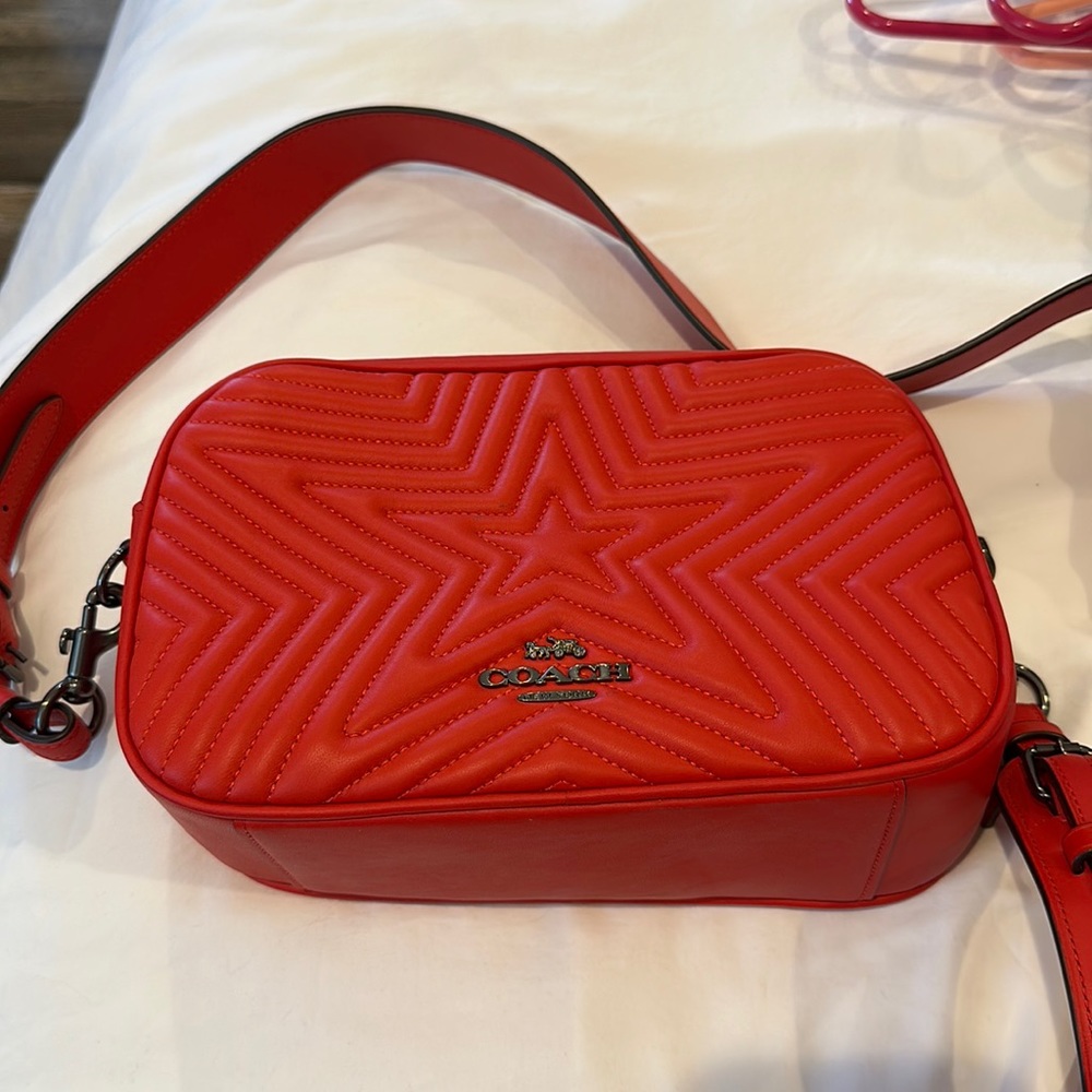 Marvel x Coach Jes Crossbody bag red quilted